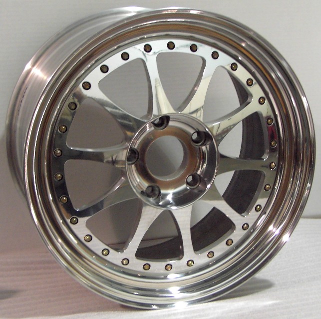 Polished Kodiak FX modular racing wheel